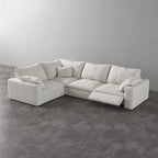 CloudLuxe L-Shape 4-Piece Modular Recliner Sectional-Linen