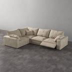 CloudLuxe L-Shape 4-Piece Modular Recliner Sectional-Corduroy
