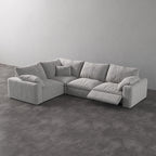 CloudLuxe L-Shape 4-Piece Modular Recliner Sectional-Bouclé