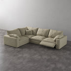 CloudLuxe L-Shape 4-Piece Modular Recliner Sectional-Linen