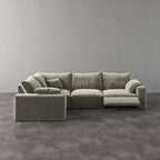 CloudLuxe L-Shape 4-Piece Modular Recliner Sectional-Velvet