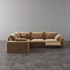 CloudLuxe L-Shape 4-Piece Modular Recliner Sectional-Velvet