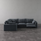 CloudLuxe L-Shape 4-Piece Modular Recliner Sectional-Linen