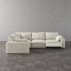 CloudLuxe L-Shape 4-Piece Modular Recliner Sectional-Velvet