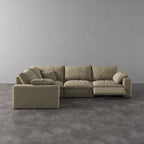 CloudLuxe L-Shape 4-Piece Modular Recliner Sectional-Linen