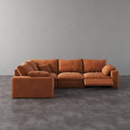 CloudLuxe L-Shape 4-Piece Modular Recliner Sectional-Corduroy