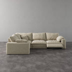 CloudLuxe L-Shape 4-Piece Modular Recliner Sectional-Linen