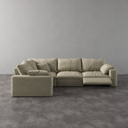 CloudLuxe L-Shape 4-Piece Modular Recliner Sectional-Linen