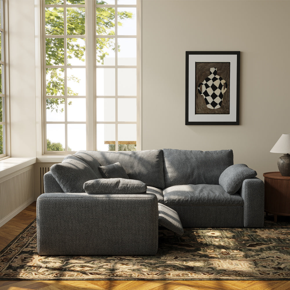 CloudLuxe Corner 3-Piece Modular Recliner Sectional