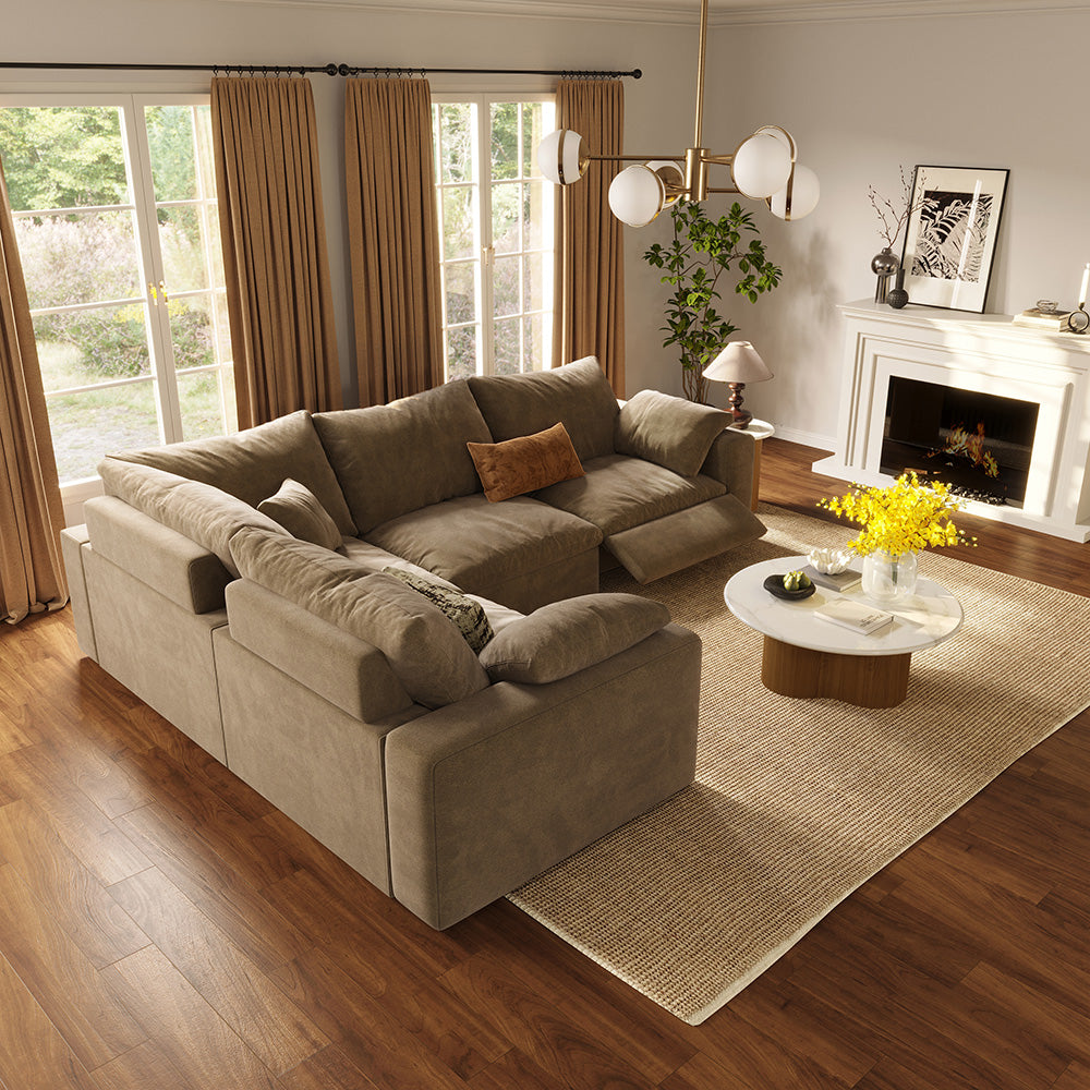 CloudLuxe L-Shape 4-Piece Modular Recliner Sectional