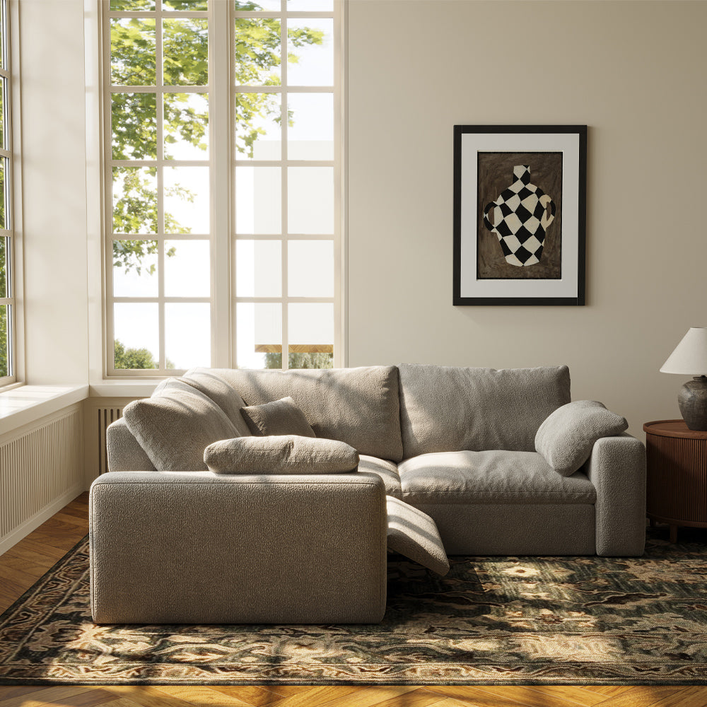 CloudLuxe Corner 3-Piece Modular Recliner Sectional