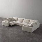 CloudLuxe U-Shape 6-Piece Modular Recliner Sectional-Velvet