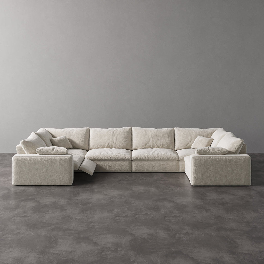 CloudLuxe U-Shape 6-Piece Modular Recliner Sectional