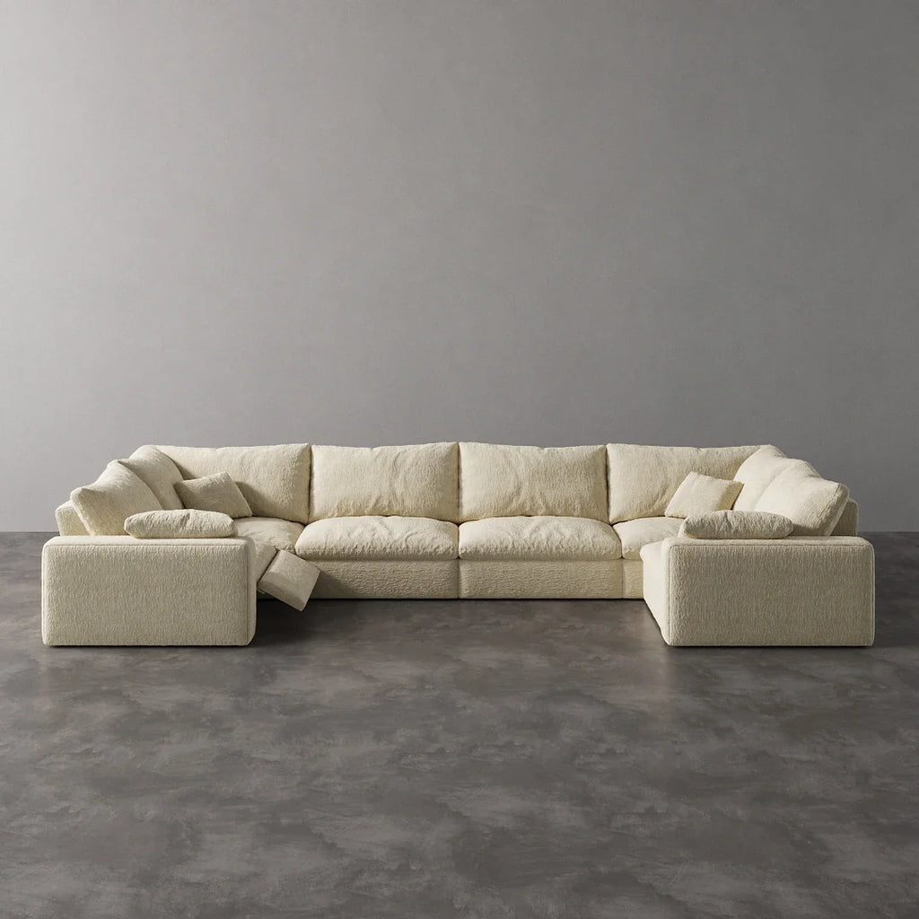CloudLuxe U-Shape 6-Piece Modular Recliner Sectional