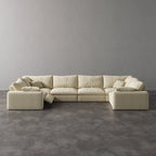 CloudLuxe U-Shape 6-Piece Modular Recliner Sectional-Velvet