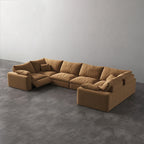 CloudLuxe U-Shape 6-Piece Modular Recliner Sectional