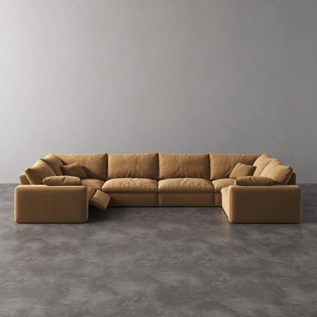 CloudLuxe U-Shape 6-Piece Modular Recliner Sectional