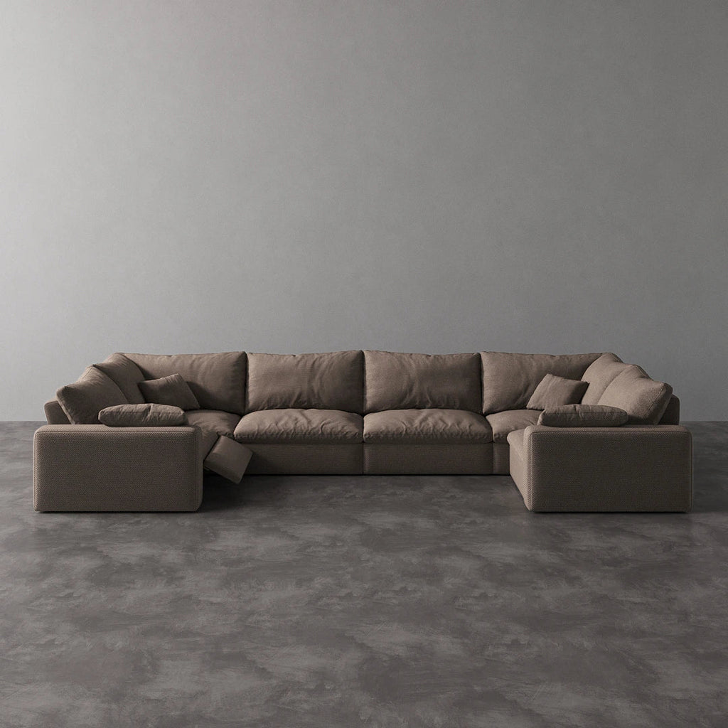 CloudLuxe U-Shape 6-Piece Modular Recliner Sectional