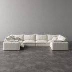CloudLuxe U-Shape 6-Piece Modular Recliner Sectional-Bouclé