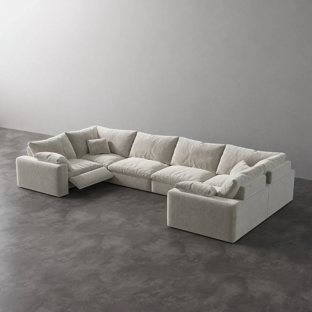CloudLuxe U-Shape 6-Piece Modular Recliner Sectional