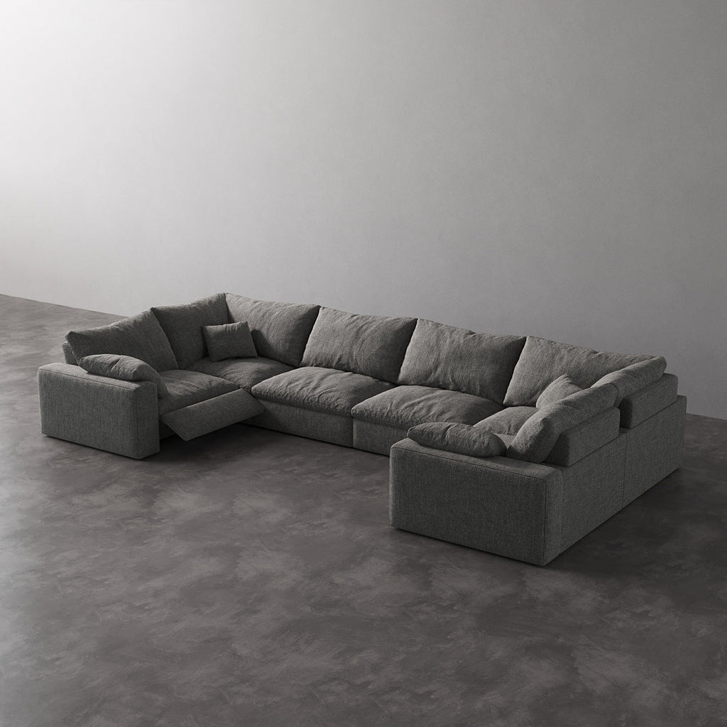 CloudLuxe U-Shape 6-Piece Modular Recliner Sectional