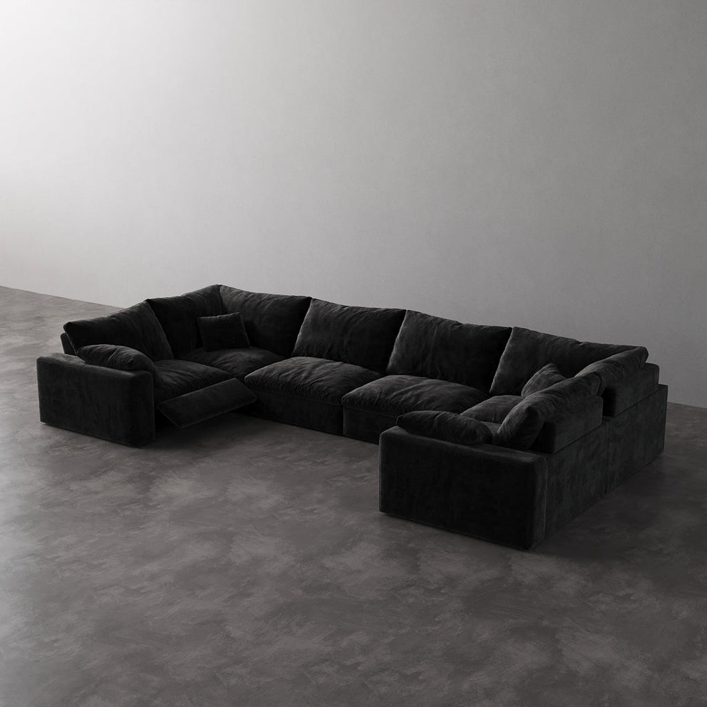 CloudLuxe U-Shape 6-Piece Modular Recliner Sectional