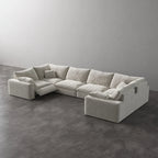 CloudLuxe U-Shape 6-Piece Modular Recliner Sectional-Velvet