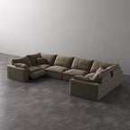 CloudLuxe U-Shape 6-Piece Modular Recliner Sectional-Velvet