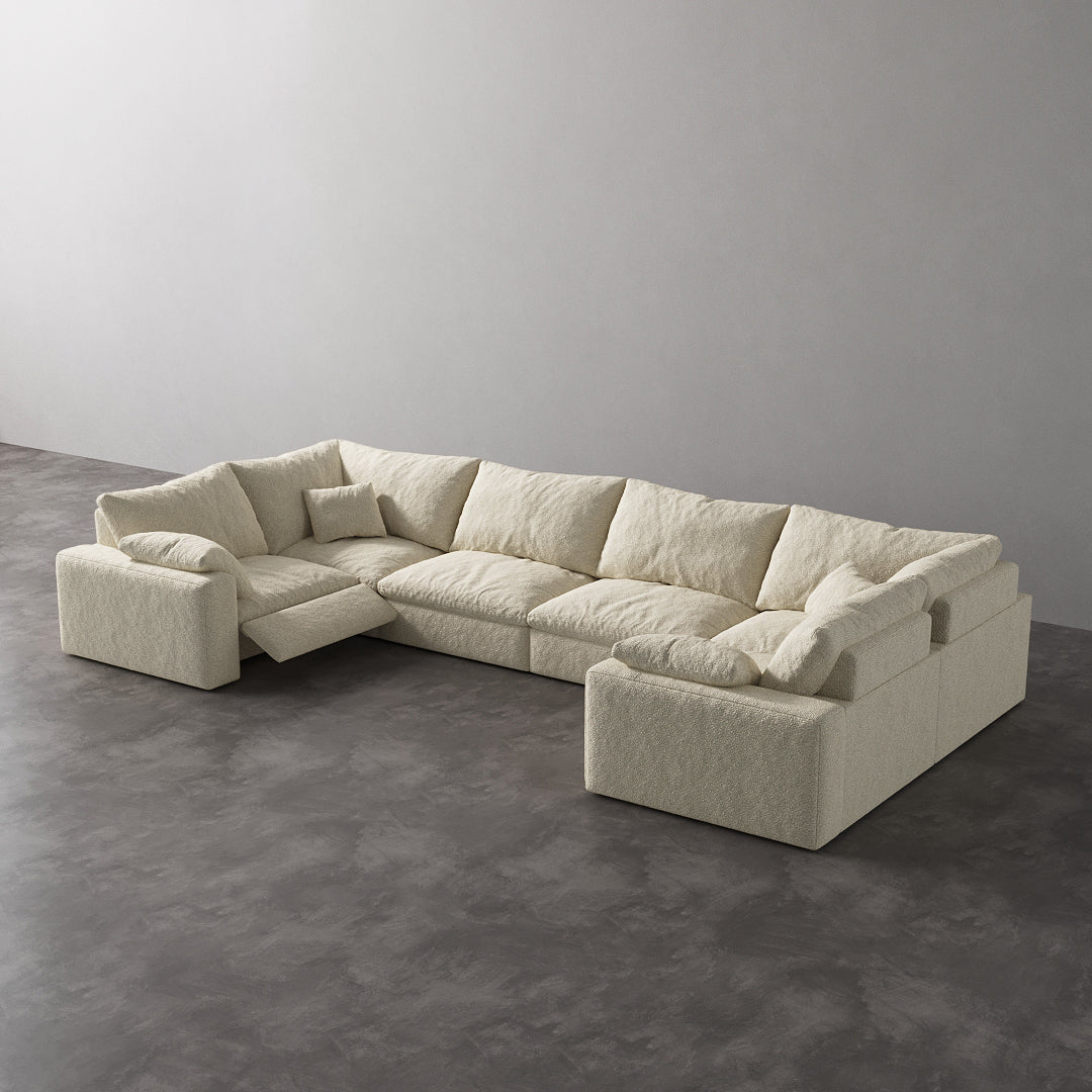 CloudLuxe U-Shape 6-Piece Modular Recliner Sectional