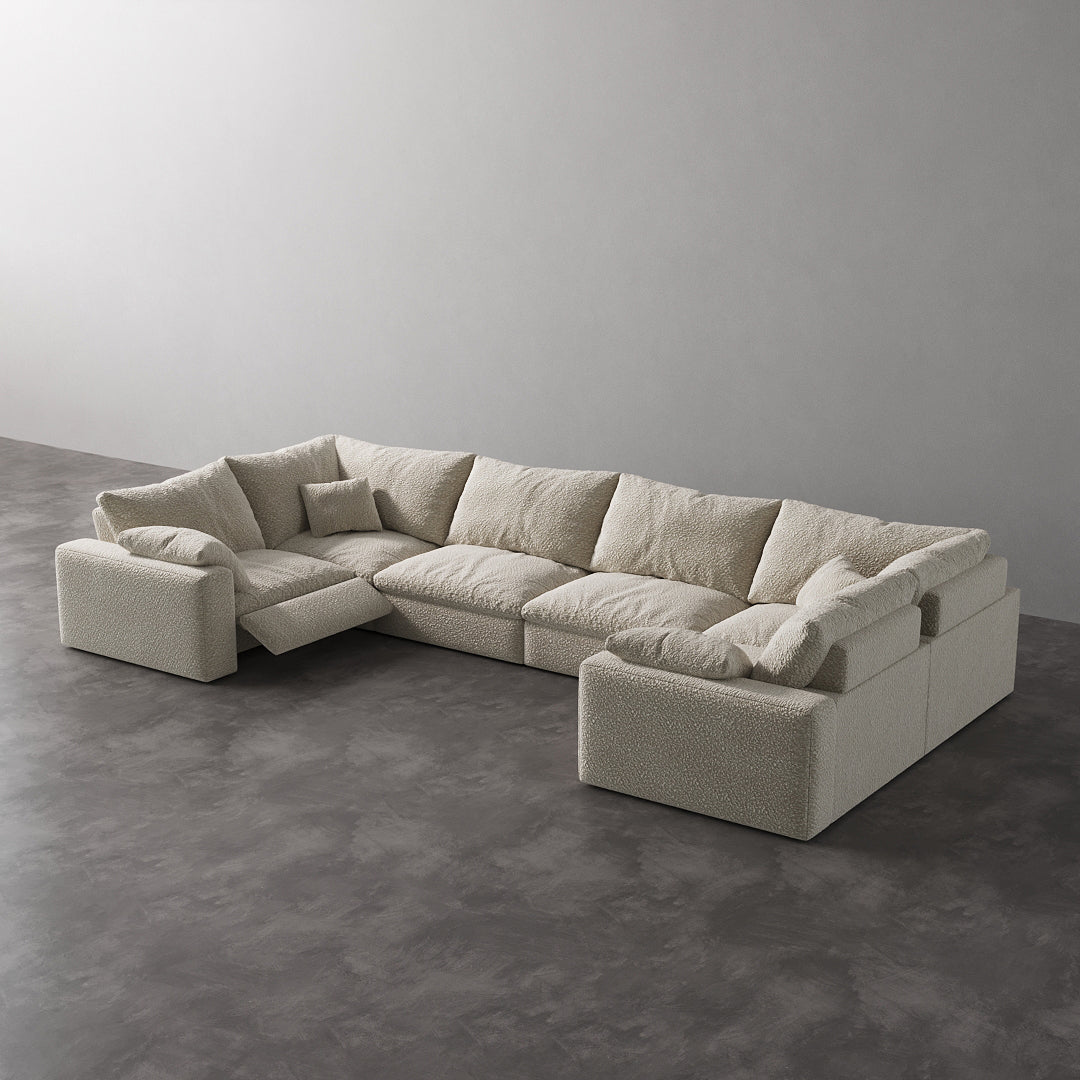 CloudLuxe U-Shape 6-Piece Modular Recliner Sectional