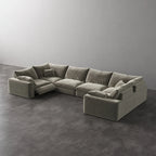 CloudLuxe U-Shape 6-Piece Modular Recliner Sectional