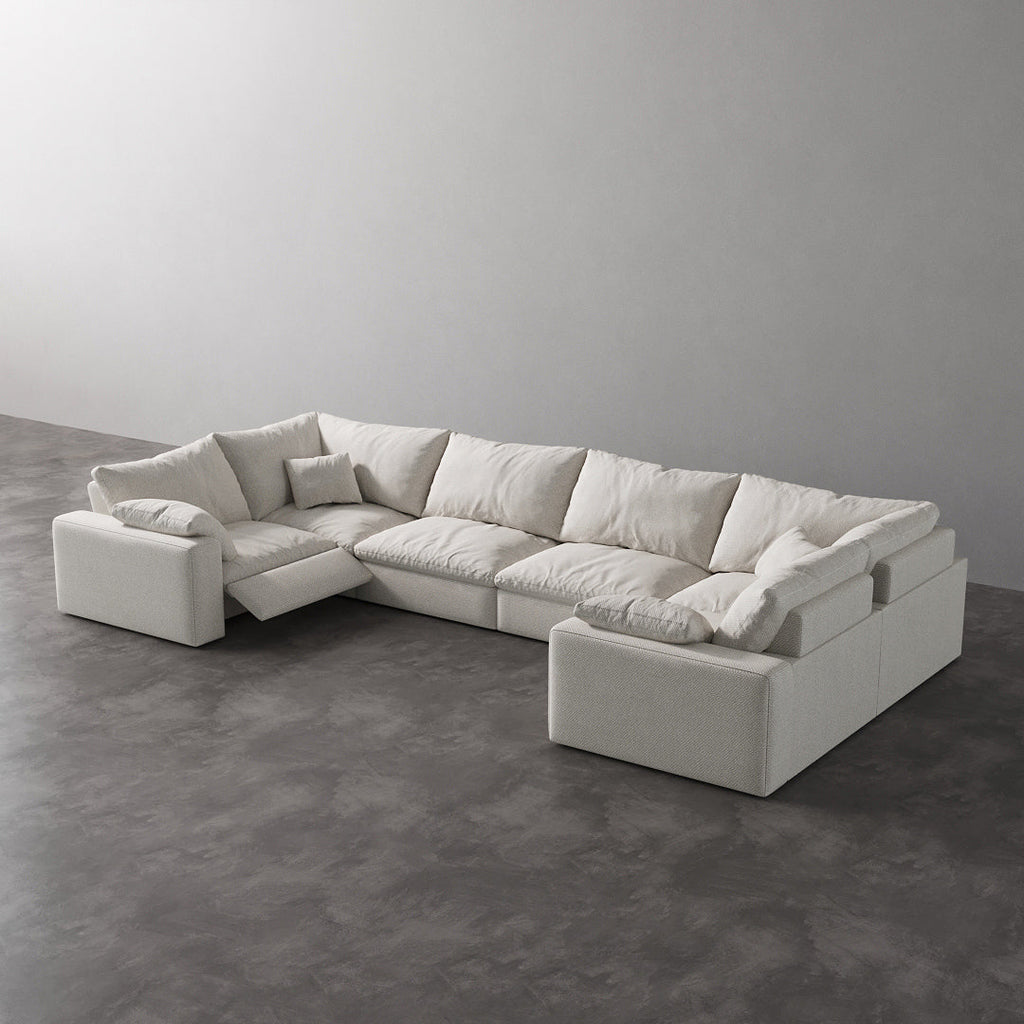 CloudLuxe U-Shape 6-Piece Modular Recliner Sectional