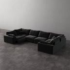 CloudLuxe U-Shape 6-Piece Modular Recliner Sectional-Velvet