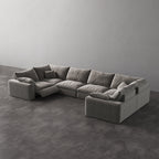 CloudLuxe U-Shape 6-Piece Modular Recliner Sectional