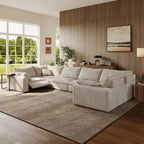 CloudLuxe U-Shape 6-Piece Modular Recliner Sectional-Corduroy