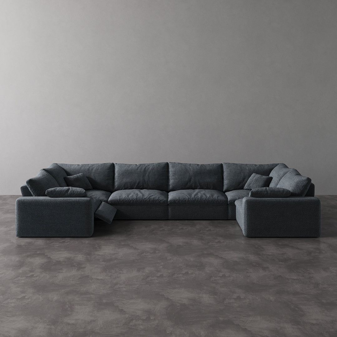 CloudLuxe U-Shape 6-Piece Modular Recliner Sectional
