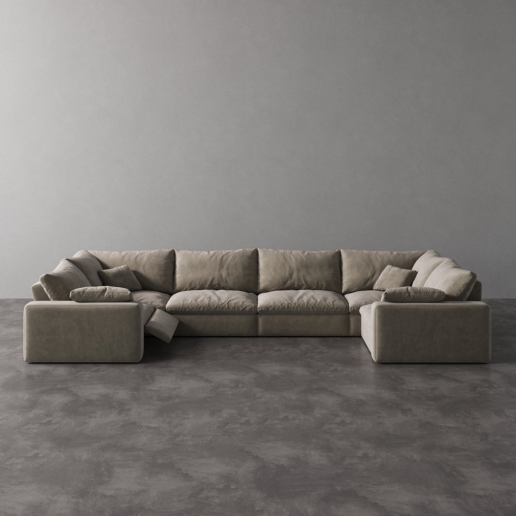 CloudLuxe U-Shape 6-Piece Modular Recliner Sectional