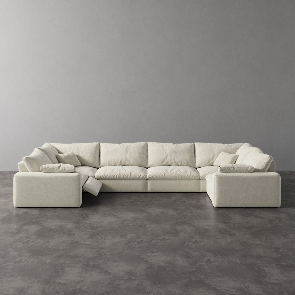 CloudLuxe U-Shape 6-Piece Modular Recliner Sectional