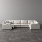 CloudLuxe U-Shape 6-Piece Modular Recliner Sectional-Linen