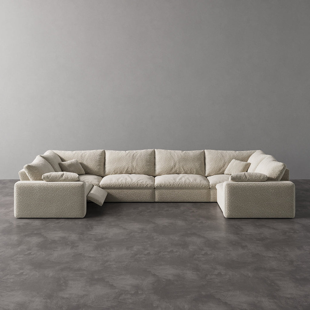CloudLuxe U-Shape 6-Piece Modular Recliner Sectional