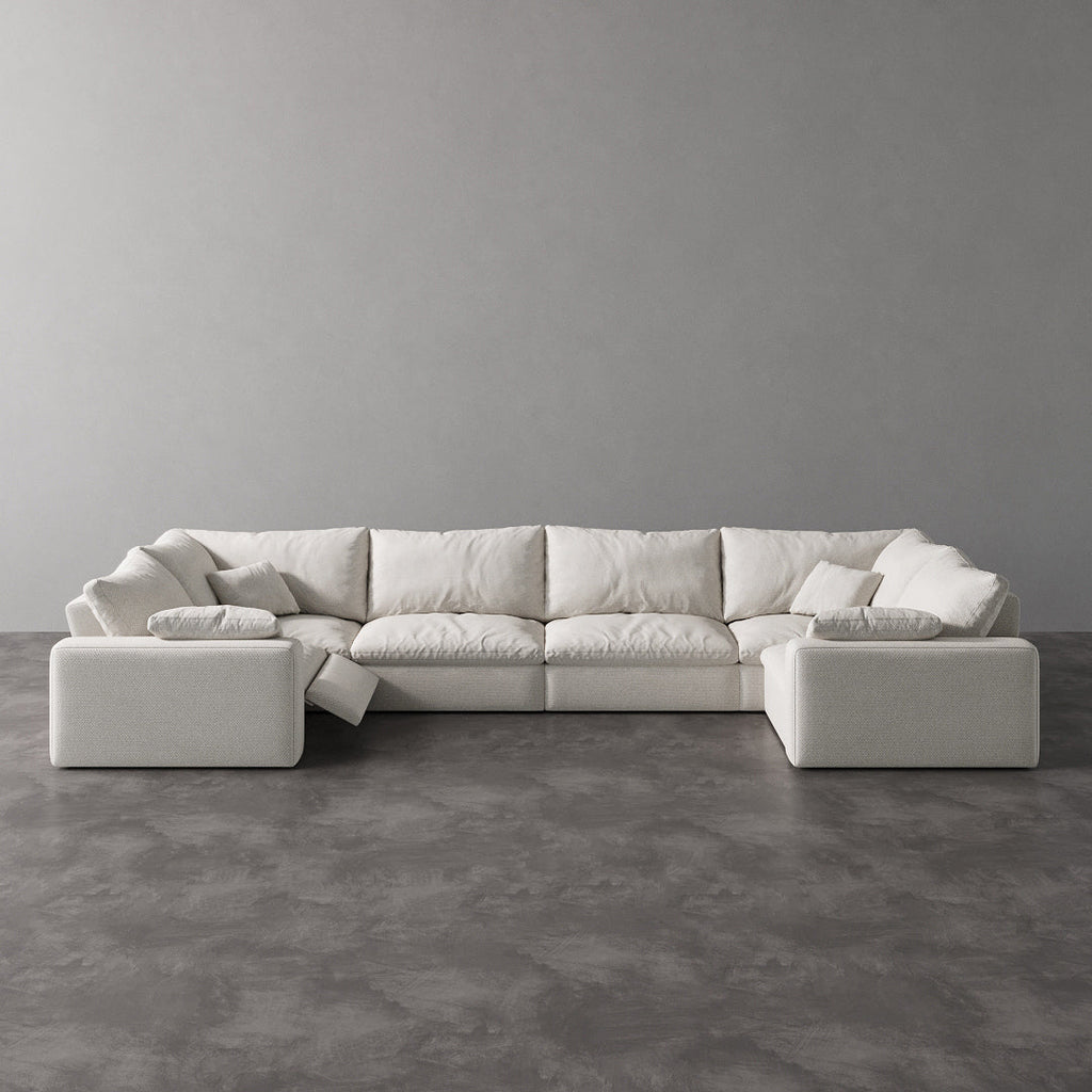 CloudLuxe U-Shape 6-Piece Modular Recliner Sectional