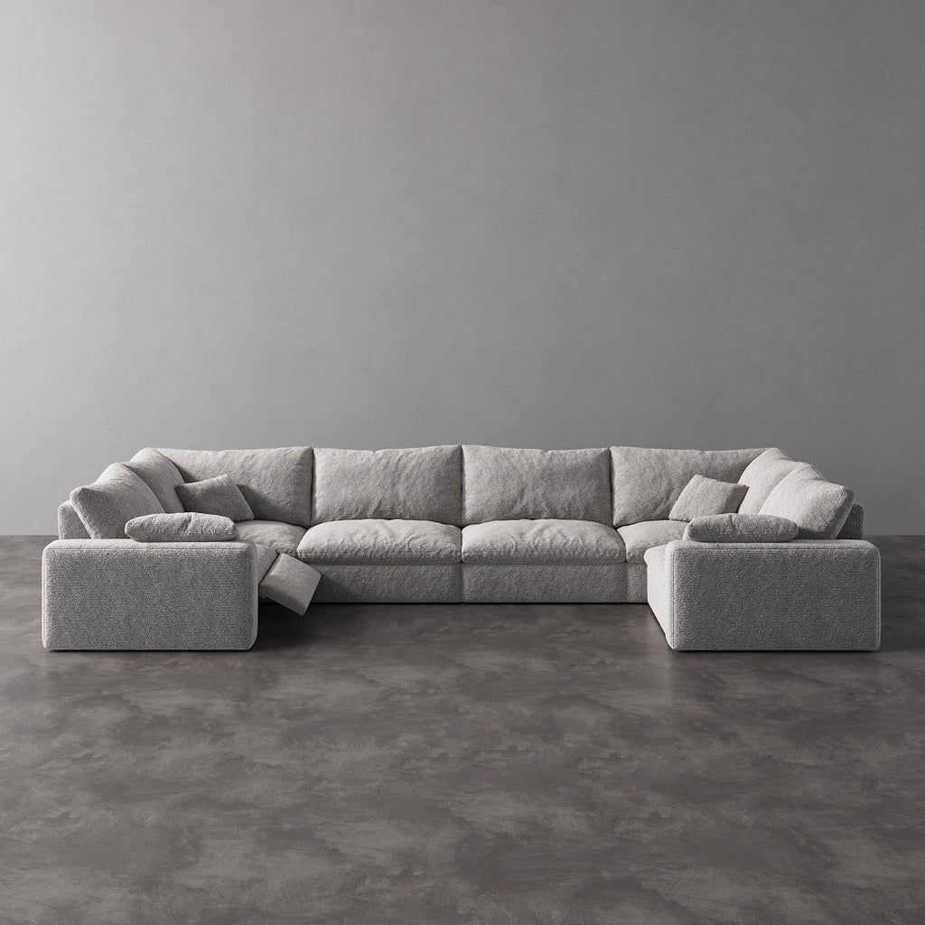 CloudLuxe U-Shape 6-Piece Modular Recliner Sectional