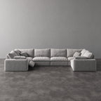 CloudLuxe U-Shape 6-Piece Modular Recliner Sectional-Bouclé