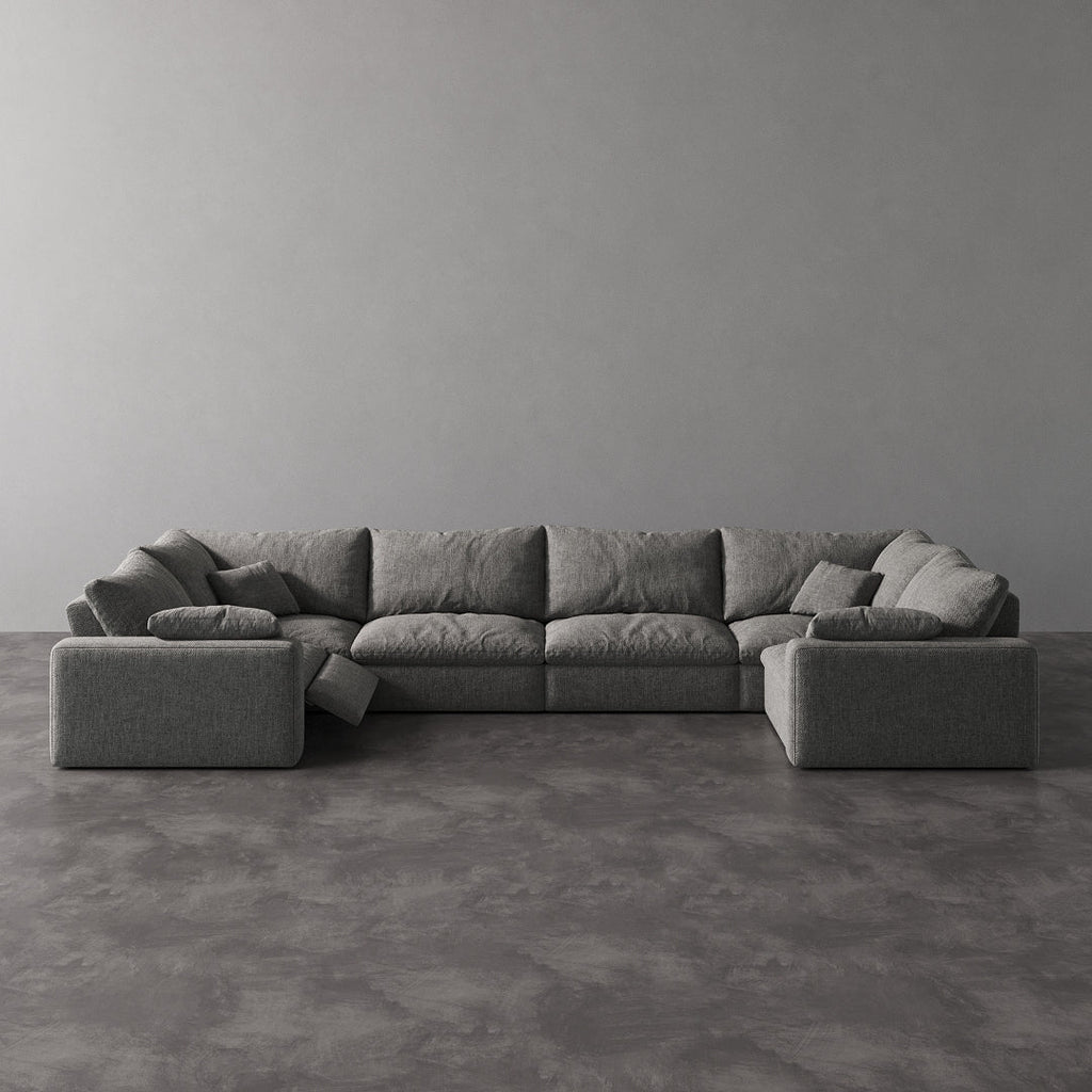 CloudLuxe U-Shape 6-Piece Modular Recliner Sectional