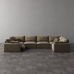 CloudLuxe U-Shape 6-Piece Modular Recliner Sectional-Velvet