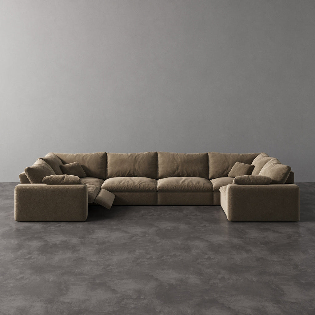 CloudLuxe U-Shape 6-Piece Modular Recliner Sectional-Pet-Friendly