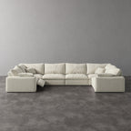 CloudLuxe U-Shape 6-Piece Modular Recliner Sectional-Velvet