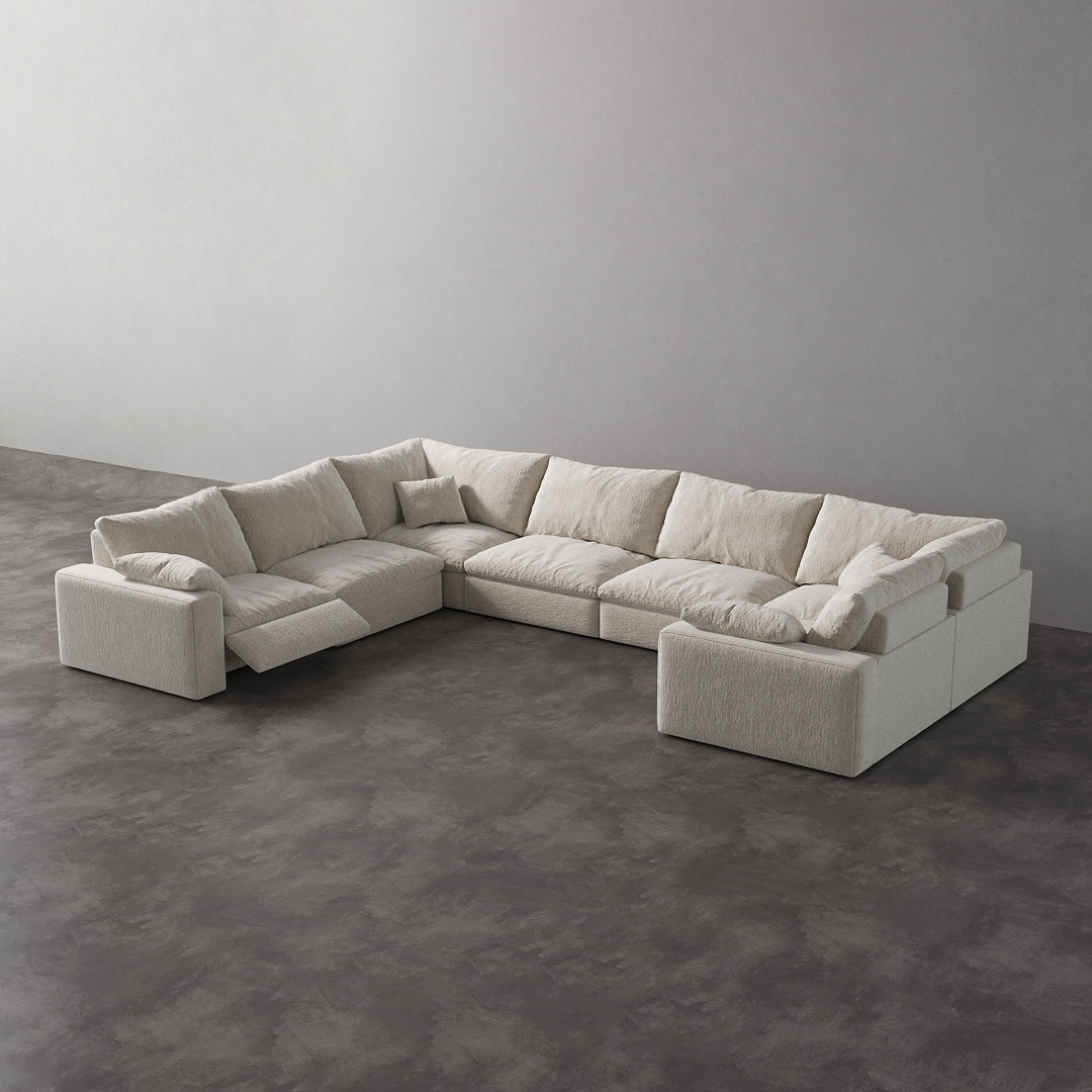 CloudLuxe U-Shape 7-Piece Modular Recliner Sectional