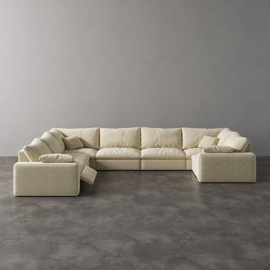 CloudLuxe U-Shape 7-Piece Modular Recliner Sectional