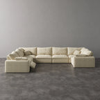 CloudLuxe U-Shape 7-Piece Modular Recliner Sectional-Velvet